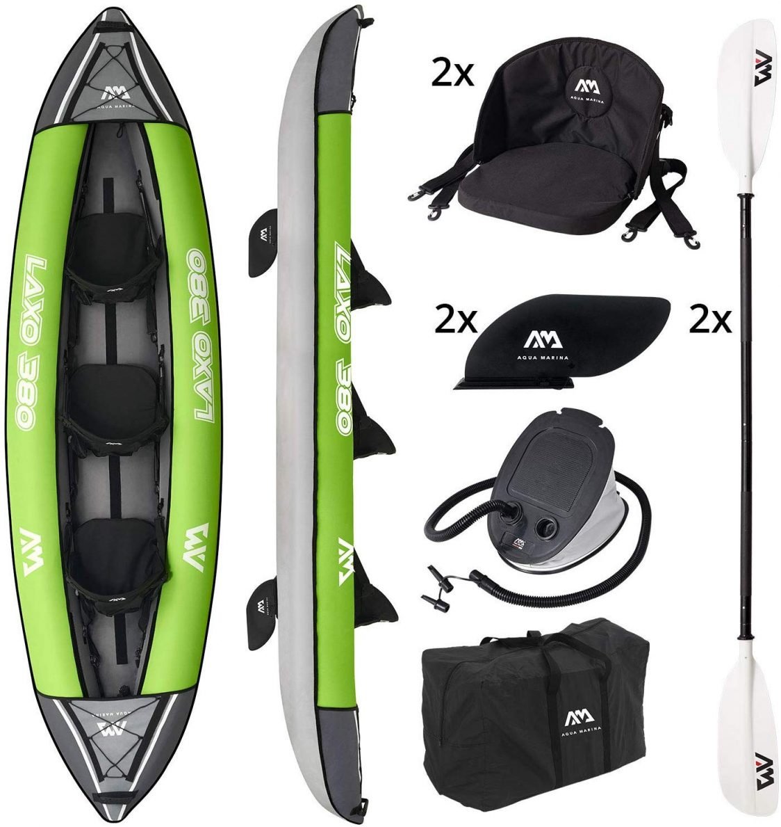 Kayak hinchable Aqua Marina Laxo 3P 12'6" x 37"